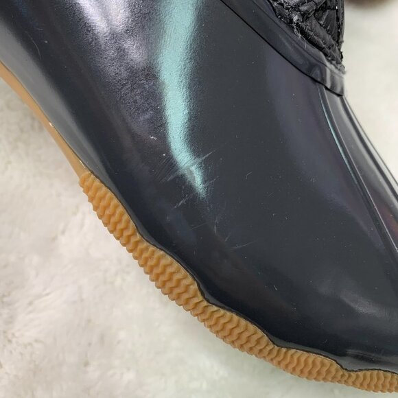 Sperry Women's Black Duck Boots Size 10 - Picture 4 of 16